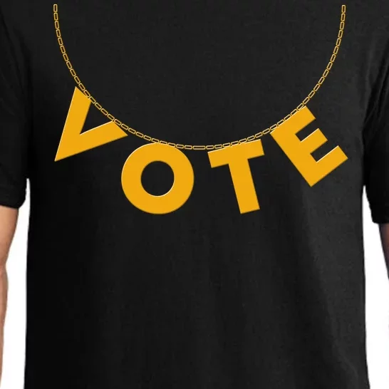 VOTE Gold Chain Necklace 2020 Election Pajama Set