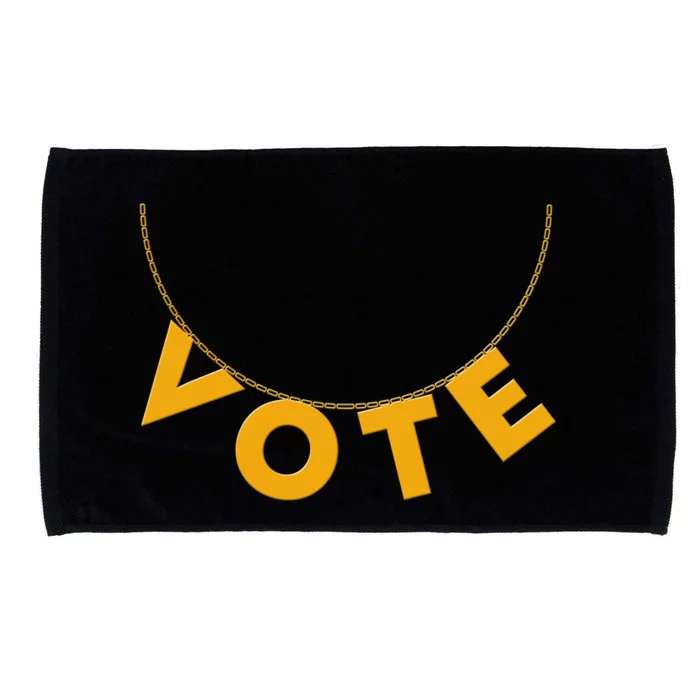 VOTE Gold Chain Necklace 2020 Election Microfiber Hand Towel