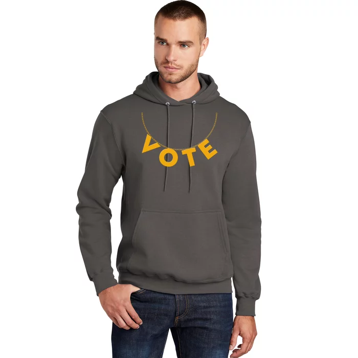 VOTE Gold Chain Necklace 2020 Election Hoodie