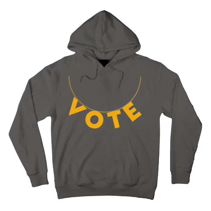 VOTE Gold Chain Necklace 2020 Election Hoodie