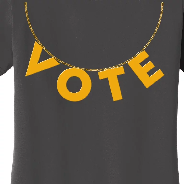 VOTE Gold Chain Necklace 2020 Election Women's T-Shirt