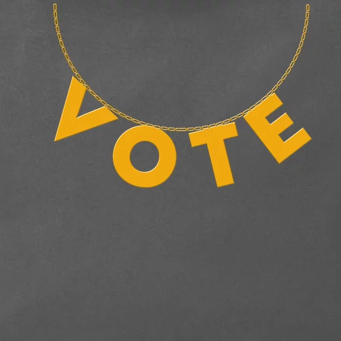 VOTE Gold Chain Necklace 2020 Election Zip Tote Bag