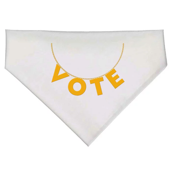 VOTE Gold Chain Necklace 2020 Election USA-Made Doggie Bandana