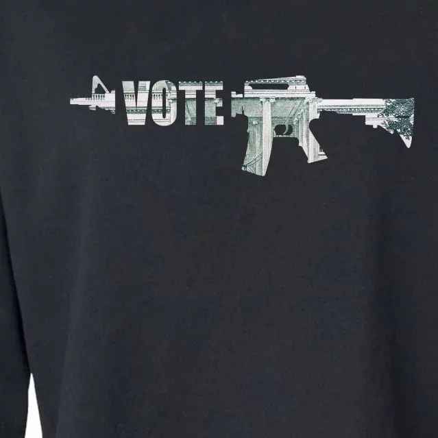 Vote Guns Cropped Pullover Crew