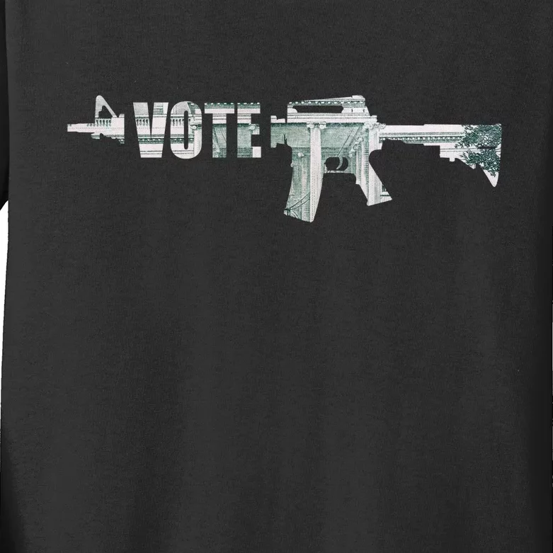 Vote Guns Kids Long Sleeve Shirt