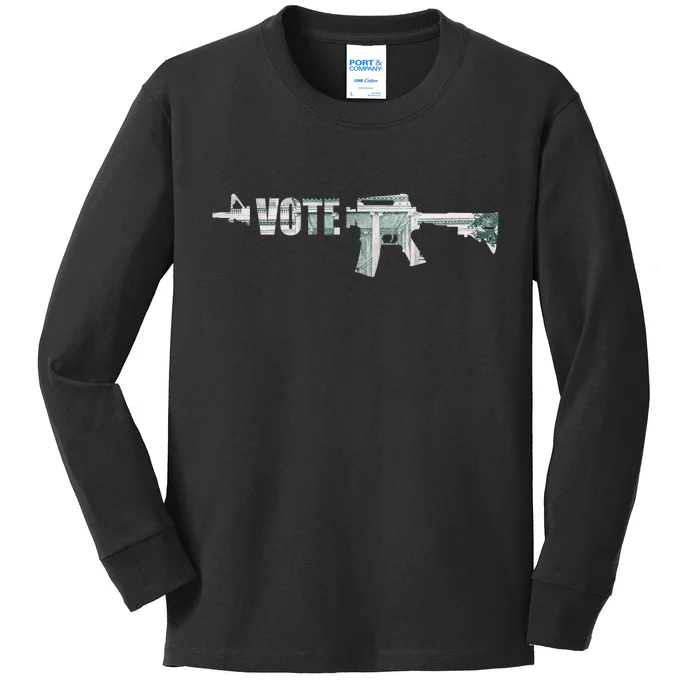 Vote Guns Kids Long Sleeve Shirt