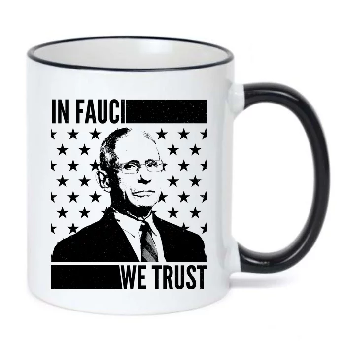 Vote In Fauci We Trust Black Color Changing Mug