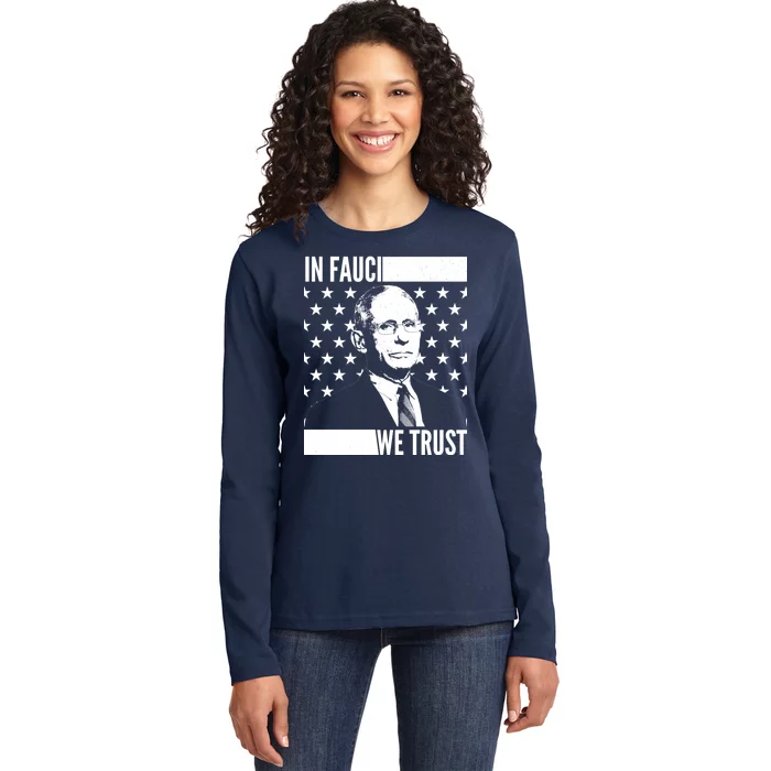 Vote In Fauci We Trust Ladies Long Sleeve Shirt