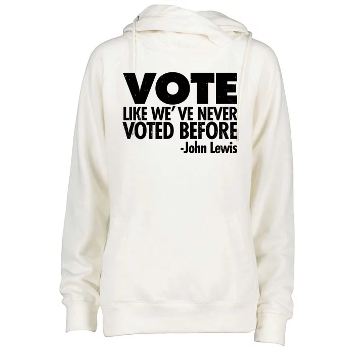 VOTE Like We've Never Voted Before John Lewis Womens Funnel Neck Pullover Hood