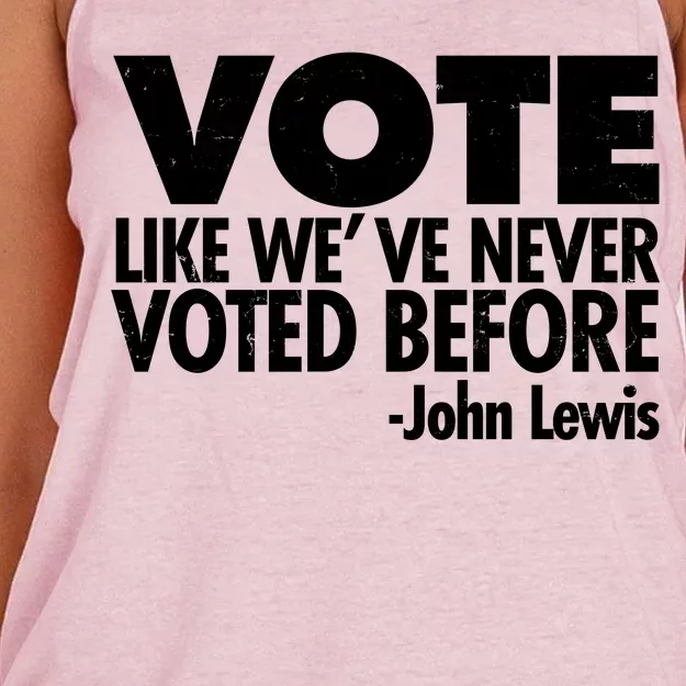 VOTE Like We've Never Voted Before John Lewis Women's Knotted Racerback Tank