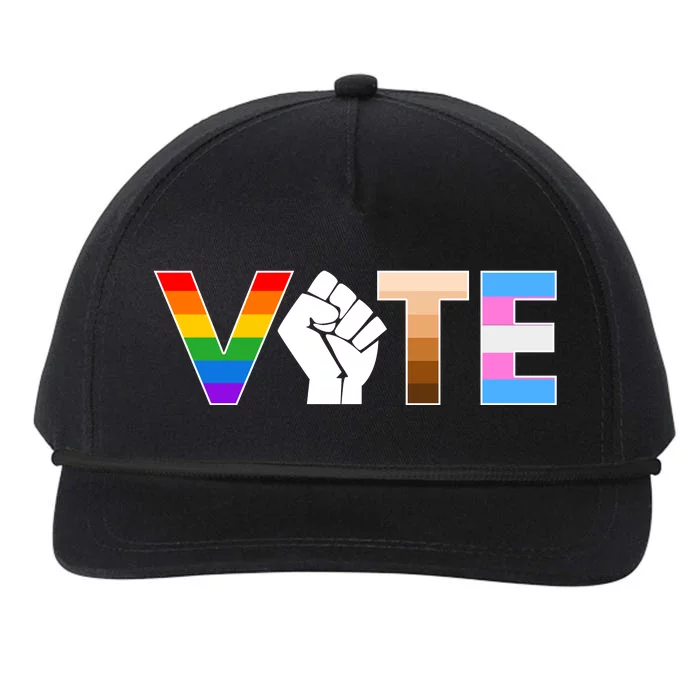 VOTE Protest BLM LBGTQ Equality Snapback Five-Panel Rope Hat