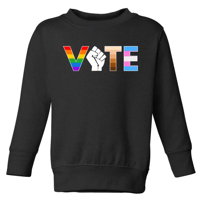 VOTE Protest BLM LBGTQ Equality Toddler Sweatshirt