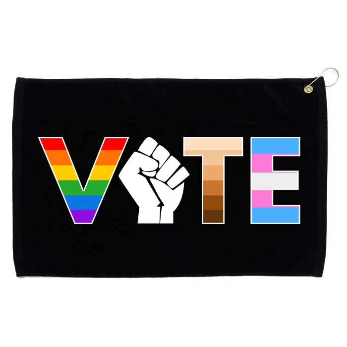 VOTE Protest BLM LBGTQ Equality Grommeted Golf Towel