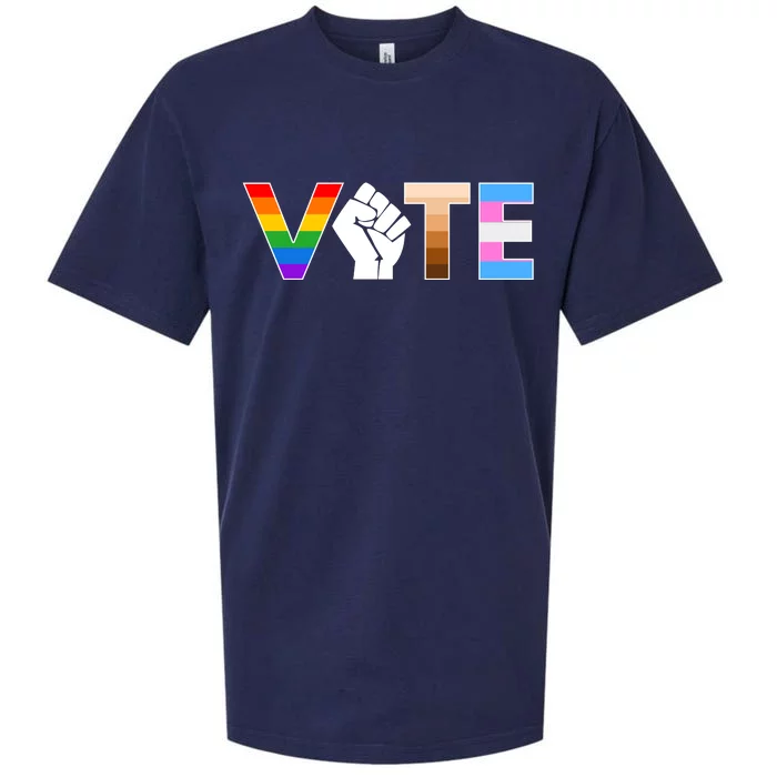 VOTE Protest BLM LBGTQ Equality Sueded Cloud Jersey T-Shirt