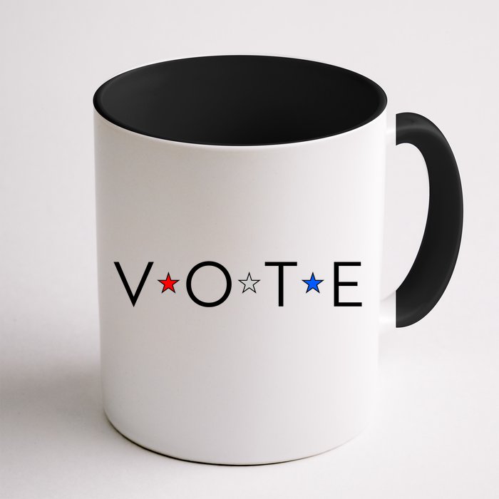 VOTE Red White Blue Stars Front & Back Coffee Mug