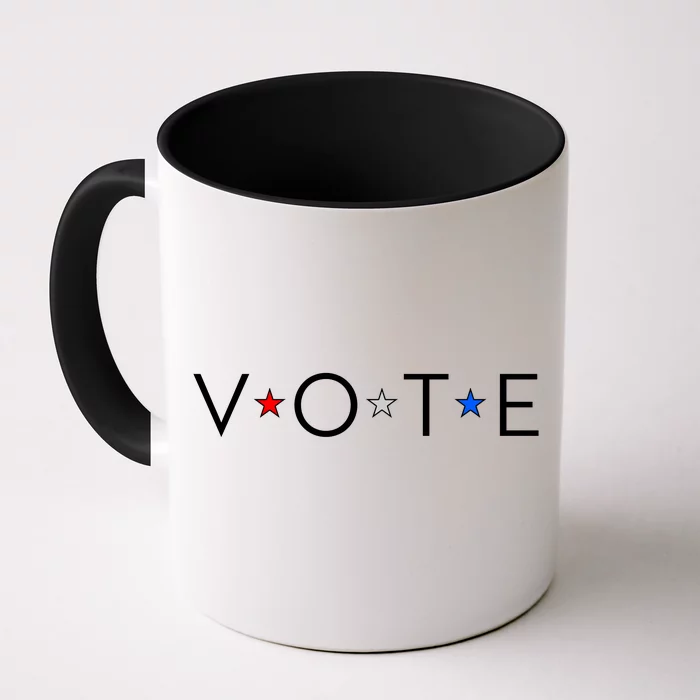 VOTE Red White Blue Stars Front & Back Coffee Mug