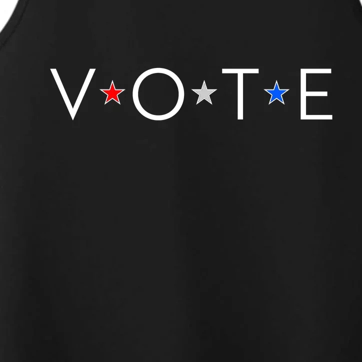 VOTE Red White Blue Stars Performance Tank