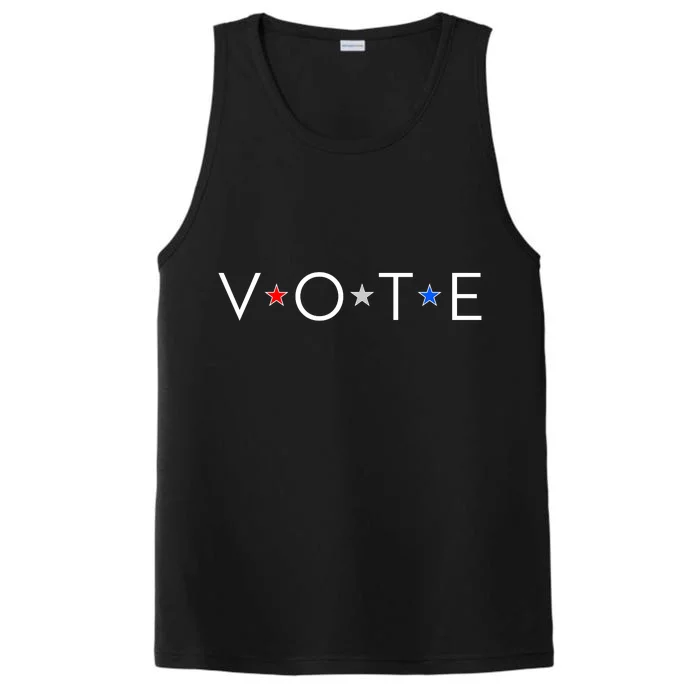 VOTE Red White Blue Stars Performance Tank