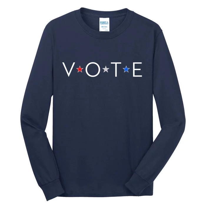 VOTE Red White Blue Stars Tall Long Sleeve T-Shirt