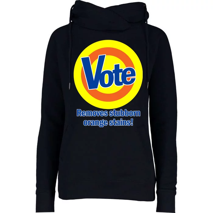 Vote Remove Stubborn Orange Stains Womens Funnel Neck Pullover Hood