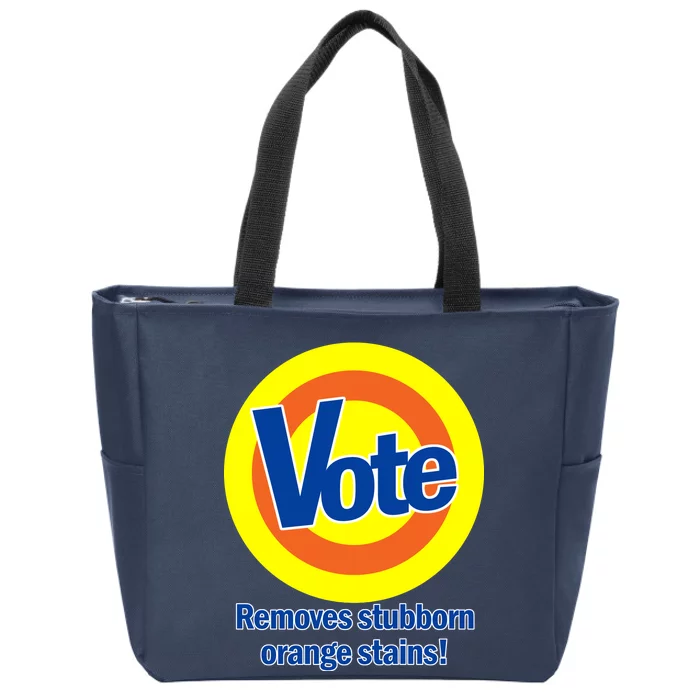 Vote Remove Stubborn Orange Stains Zip Tote Bag