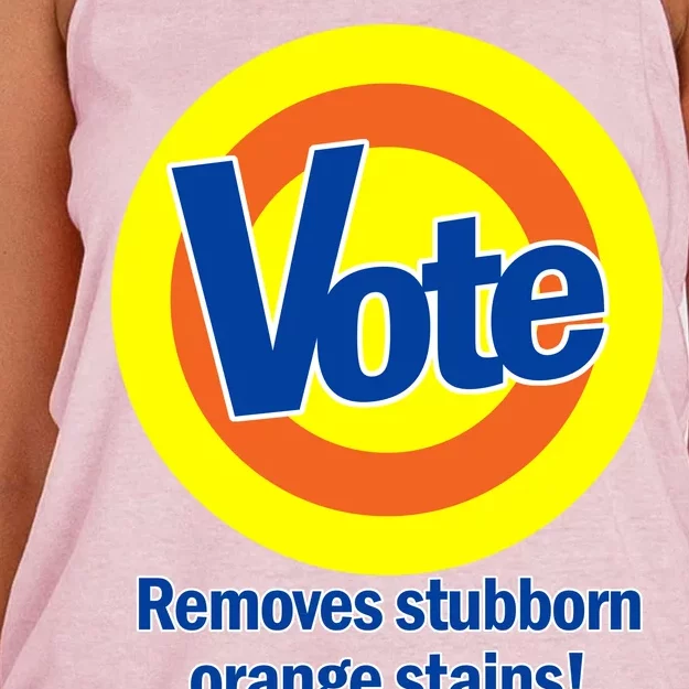 Vote Remove Stubborn Orange Stains Women's Knotted Racerback Tank