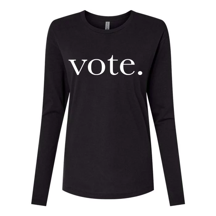 Vote Simple Logo Womens Cotton Relaxed Long Sleeve T-Shirt