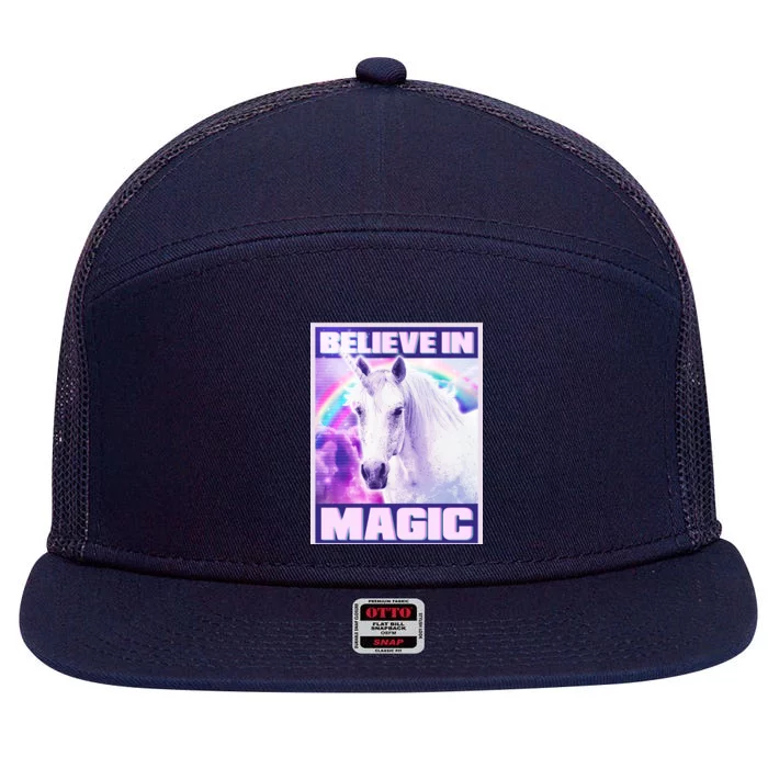 Vote Unicorn Believe in Magic 7 Panel Mesh Trucker Snapback Hat