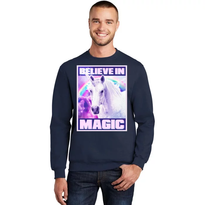 Vote Unicorn Believe in Magic Tall Sweatshirt