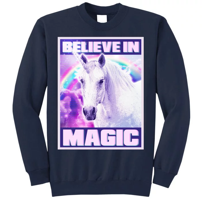 Vote Unicorn Believe in Magic Tall Sweatshirt