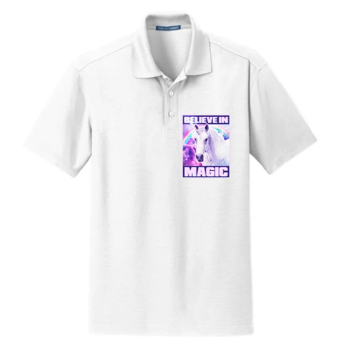 Vote Unicorn Believe in Magic Dry Zone Grid Performance Polo