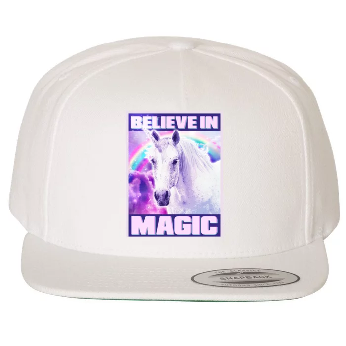 Vote Unicorn Believe in Magic Wool Snapback Cap