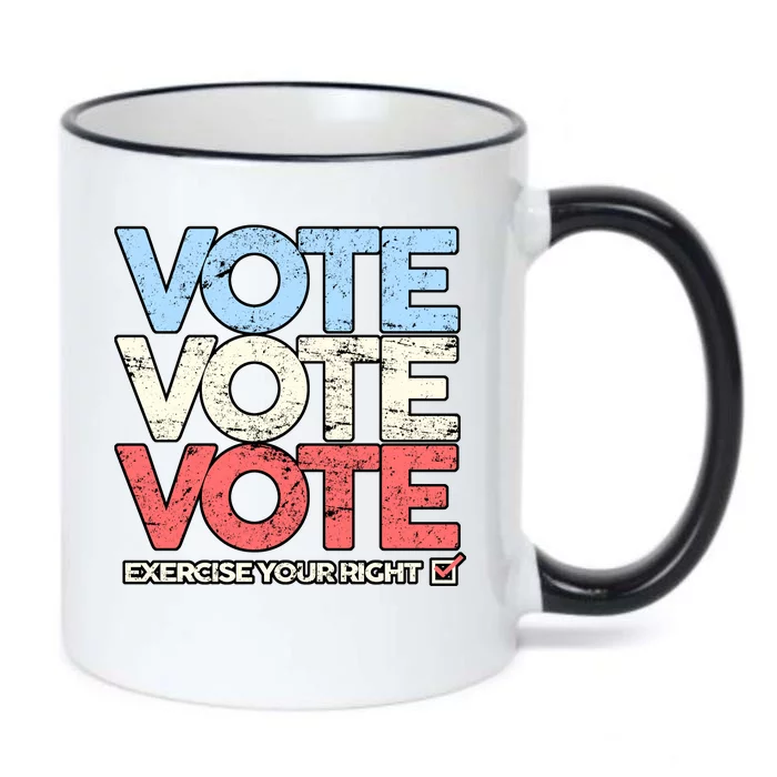 Vote Vote Vote Exercise Your right Black Color Changing Mug