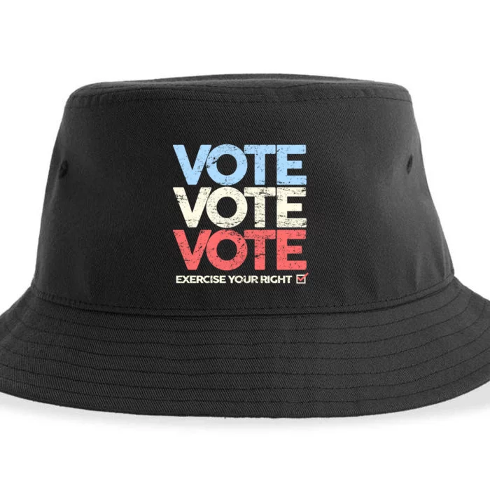 Vote Vote Vote Exercise Your right Sustainable Bucket Hat