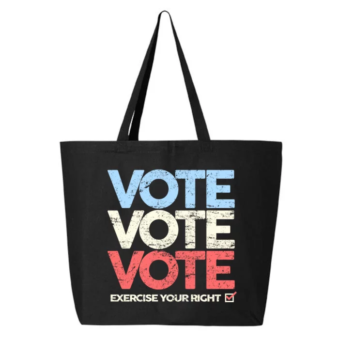 Vote Vote Vote Exercise Your right 25L Jumbo Tote