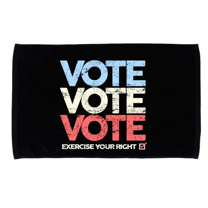 Vote Vote Vote Exercise Your right Microfiber Hand Towel