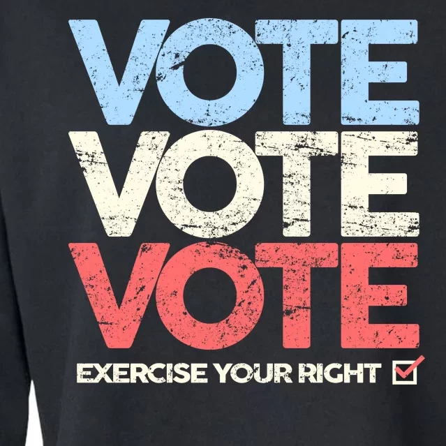 Vote Vote Vote Exercise Your right Cropped Pullover Crew