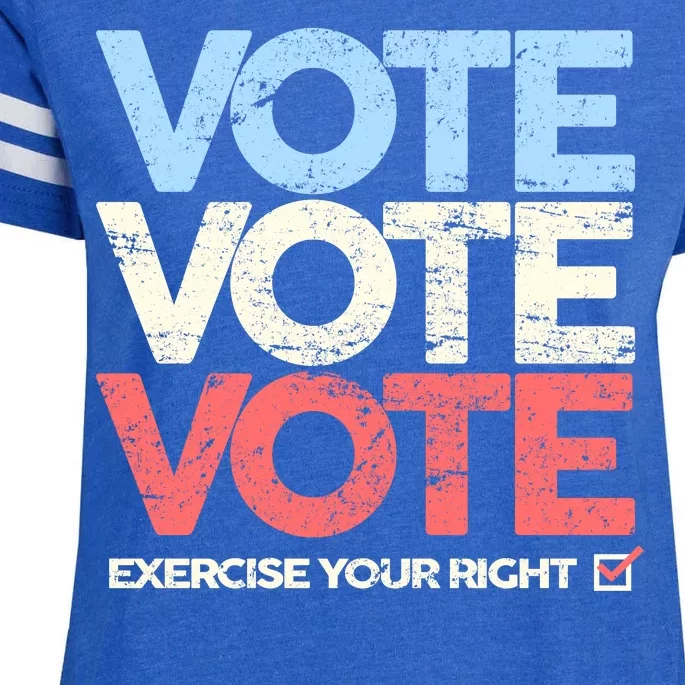 Vote Vote Vote Exercise Your right Enza Ladies Jersey Football T-Shirt