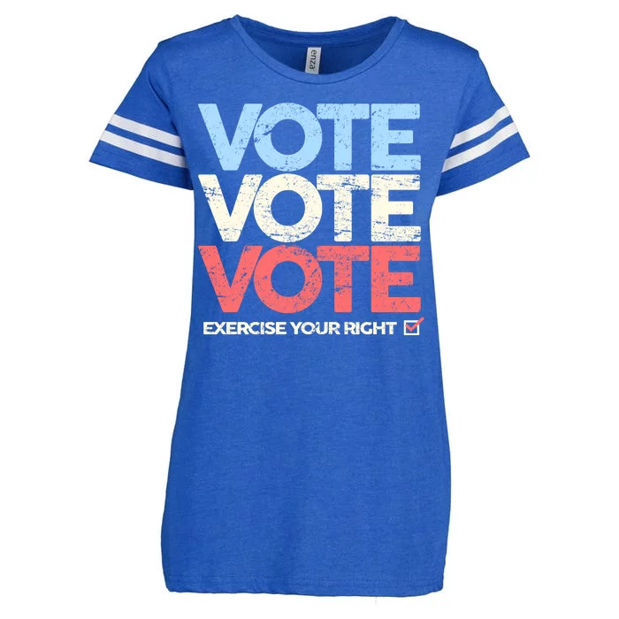 Vote Vote Vote Exercise Your right Enza Ladies Jersey Football T-Shirt