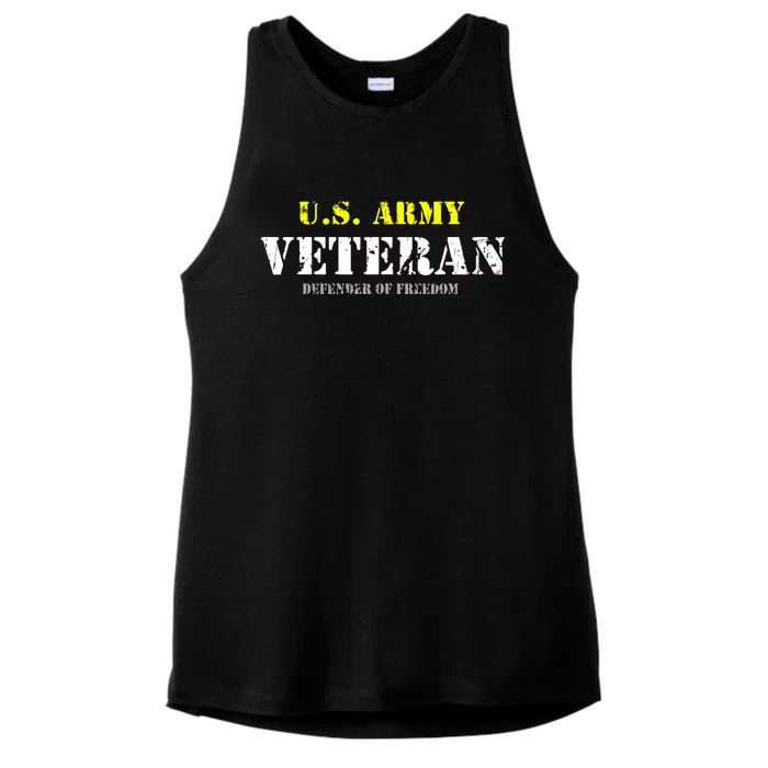 Veteran Of United States US Army Veteran Ladies Tri-Blend Wicking Tank