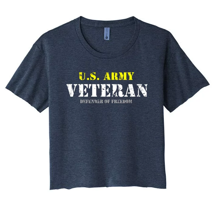 Veteran Of United States US Army Veteran Women's Crop Top Tee