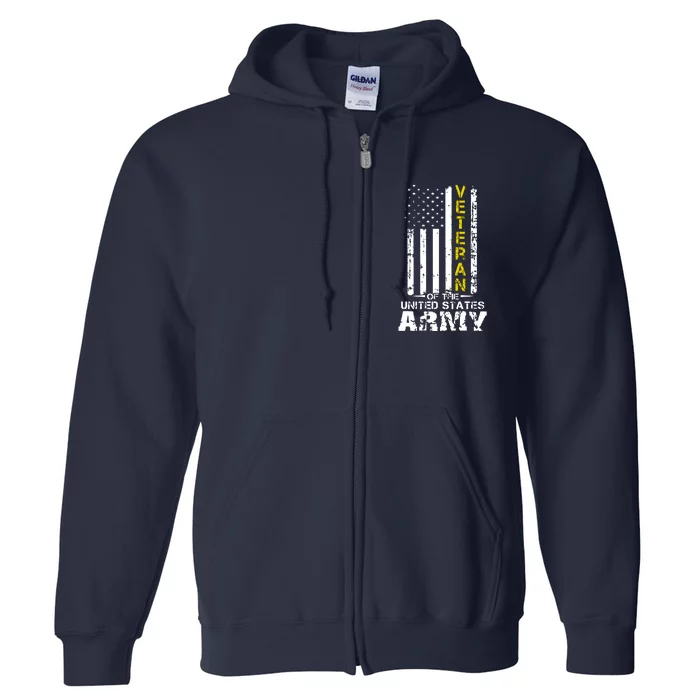 Veteran Of United States US Army Veteran Full Zip Hoodie