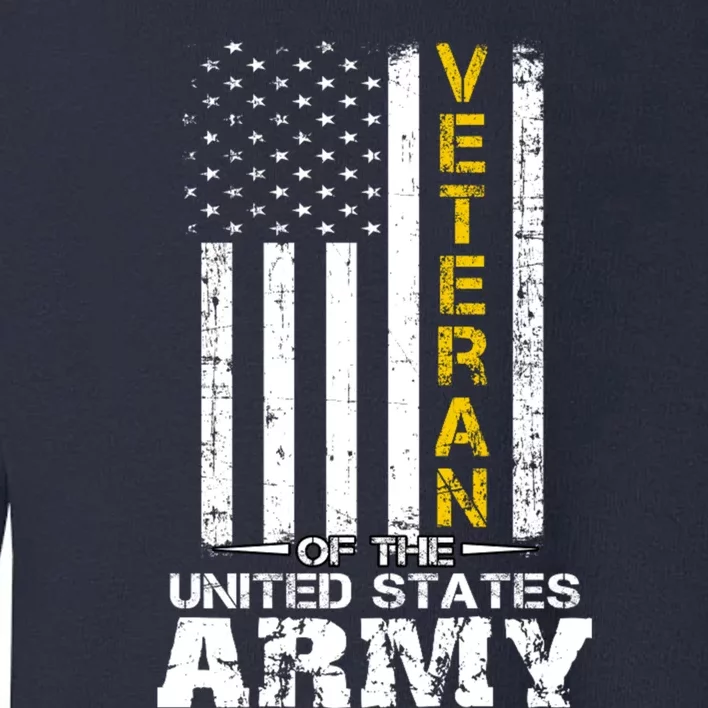 Veteran of United States US Army Gold Toddler Sweatshirt