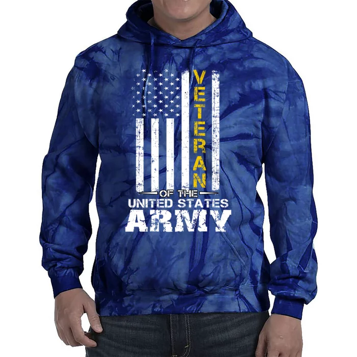 Veteran of United States US Army Gold Tie Dye Hoodie