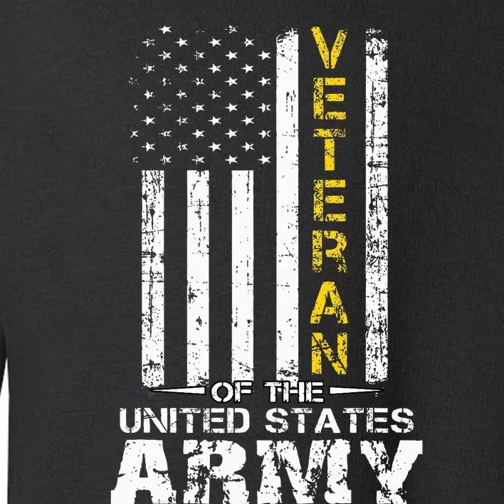 Veteran of United States US Army veteran Gold Toddler Sweatshirt