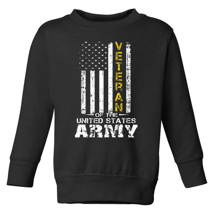 Veteran of United States US Army veteran Gold Toddler Sweatshirt