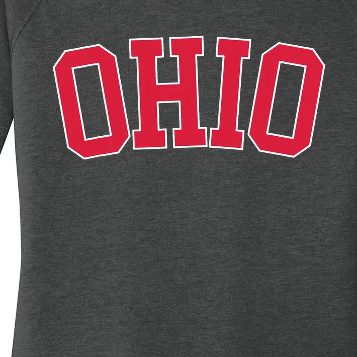 Vintage Ohio Usa State Oh Varsity Style Sports Women's Perfect Tri Tunic Long Sleeve Shirt