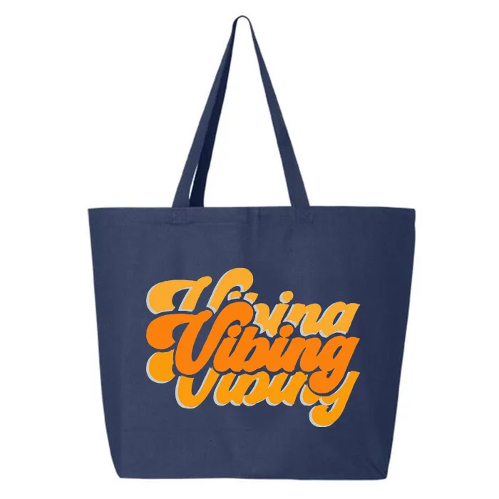 Vibing Orange Vibes Only Color Graphic 25L Jumbo Tote