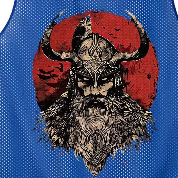 Viking Odin Valhalla Scandinavian Odin Mesh Reversible Basketball Jersey Tank