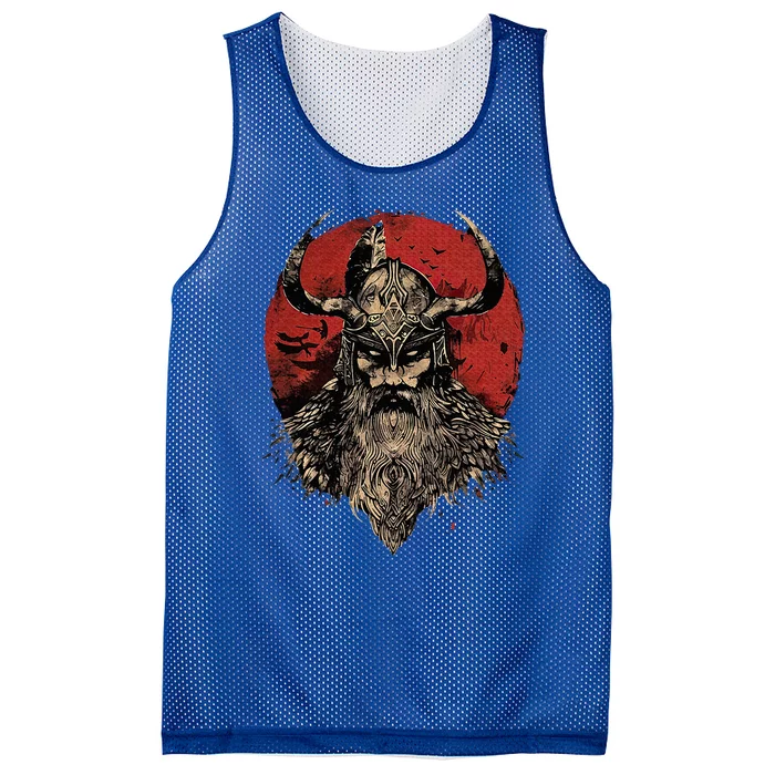 Viking Odin Valhalla Scandinavian Odin Mesh Reversible Basketball Jersey Tank